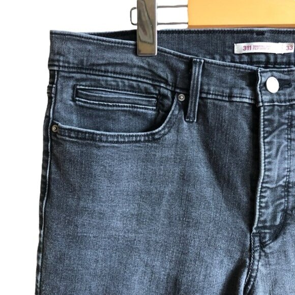 Levi’s 311 Shaping Skinny Jeans Soft Black Wash Size 33 - Picture 5 of 15